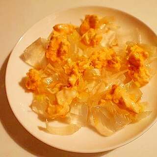 ヘルシ～　卵黄と葱☆寒天サラダ